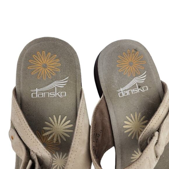 Dansko Leather Isabel Slip On Wedge Heel Slide Comfort Sandals Size EU 40 - Picture 2 of 6